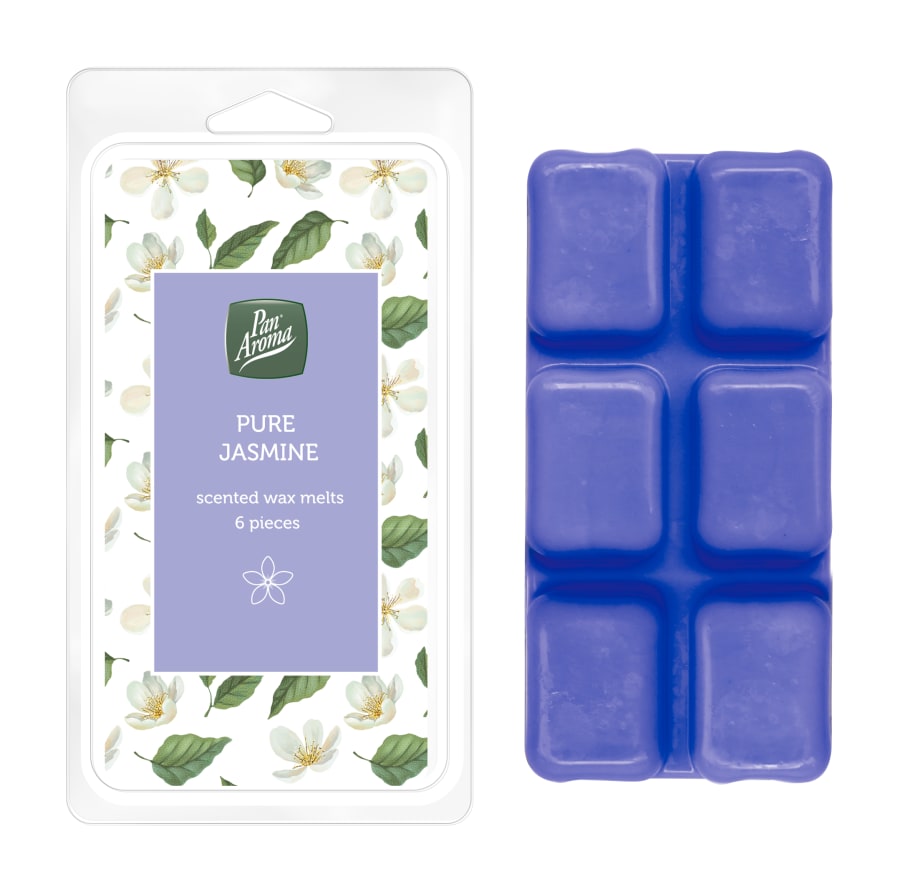 Pan Aroma vax kubbar fyrir ilmolíu lampa með ilm af Pure Jasmine 6 stk