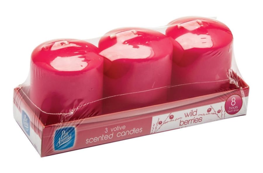 Pan Aroma Votive kerti - Wild Berries 3 stk