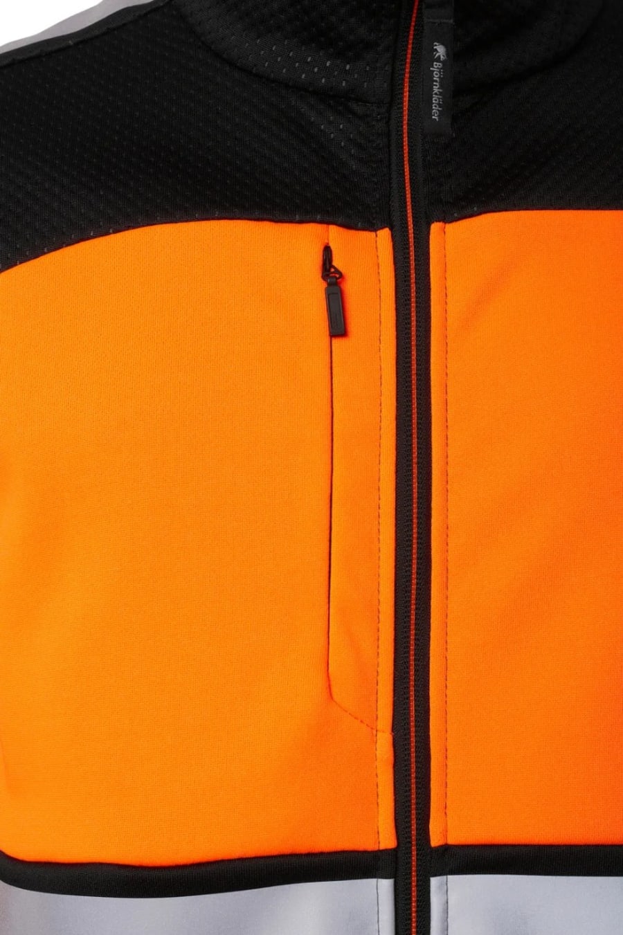 Peysa með rennilás THM svört/orange