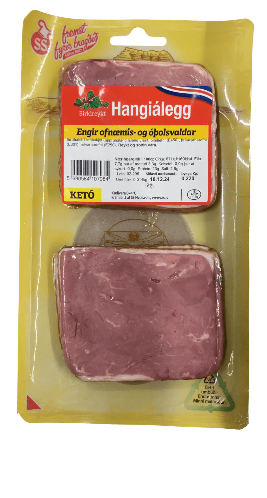 SS Birkireykt Hangiálegg 220 g
