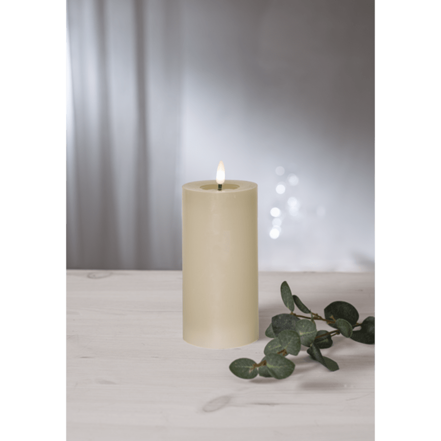 Pillar kerti 12,5cm beige