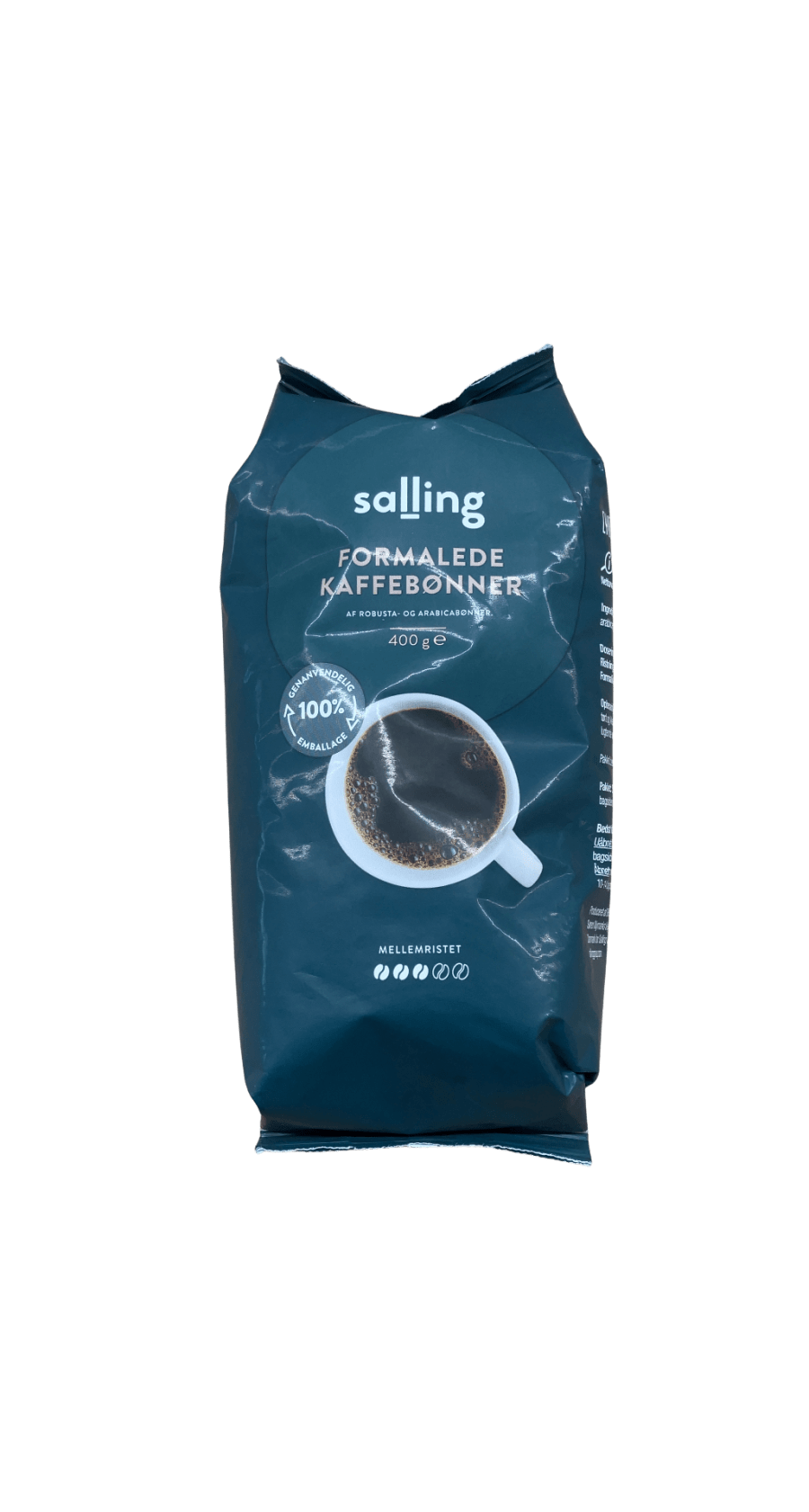 Salling malaðar kaffibaunir, miðlungsristaðar 400 g