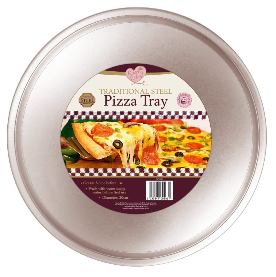 Queen of Cakes Kringlóttur Pizzuform úr stáli 20 cm 1 stk