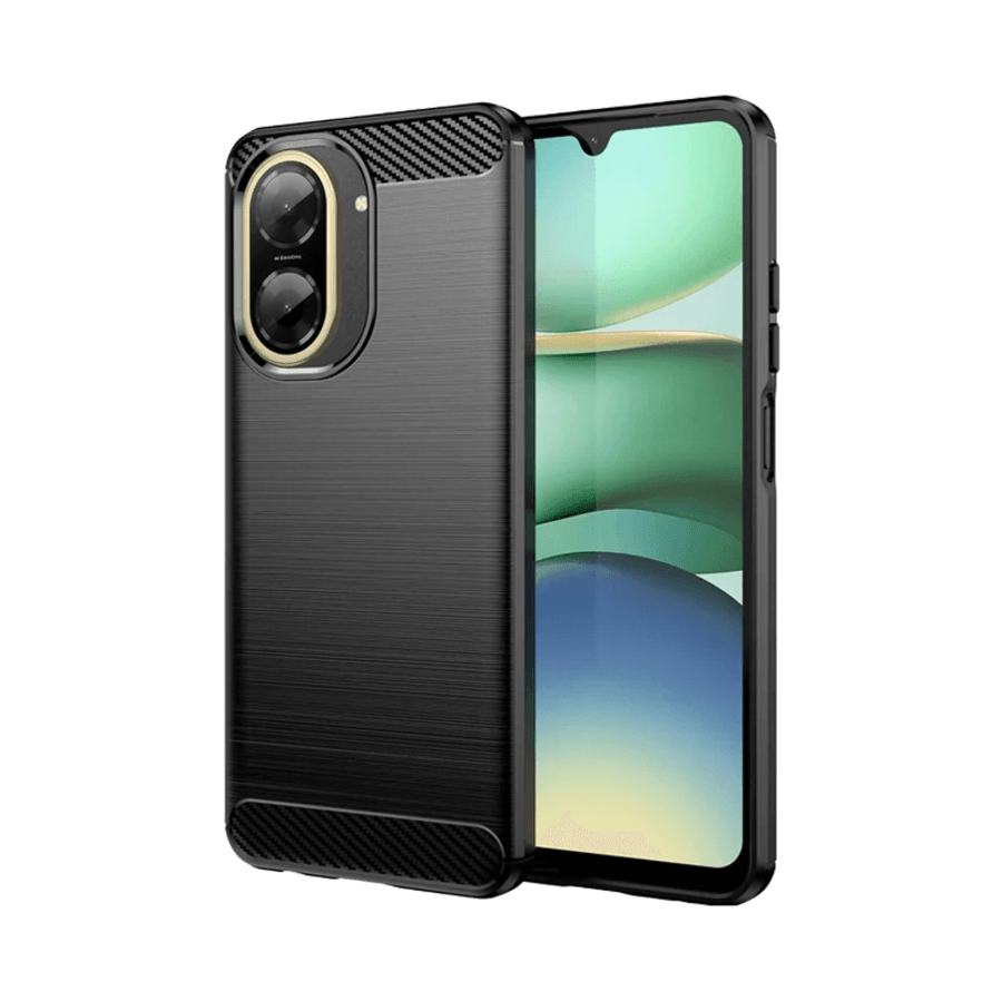 Redmi A5 - Svart carbon Sílíkon hulstur