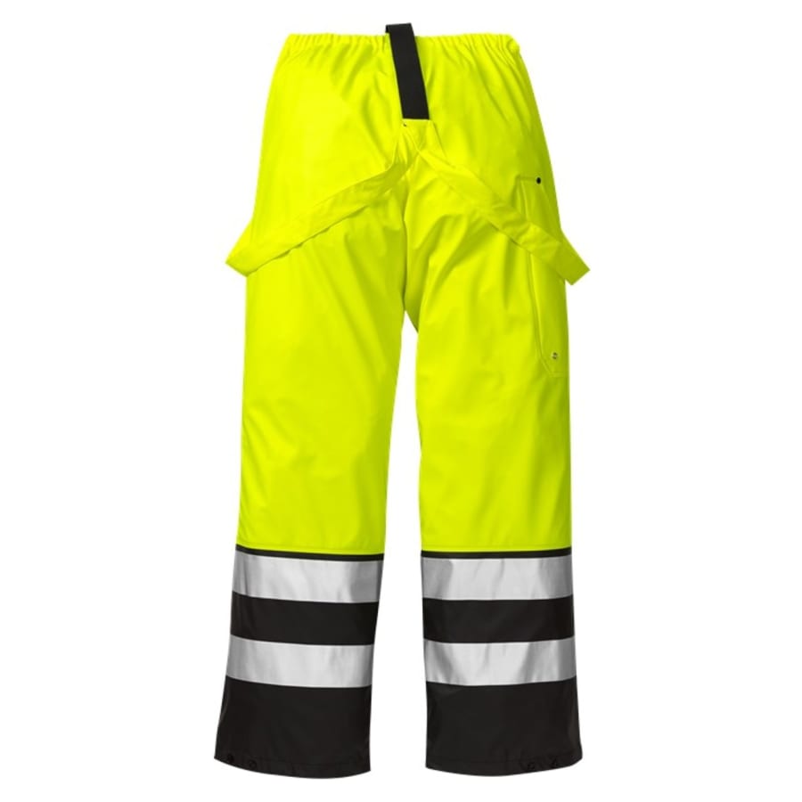 Regnbux HiViz gular/svartar CL3