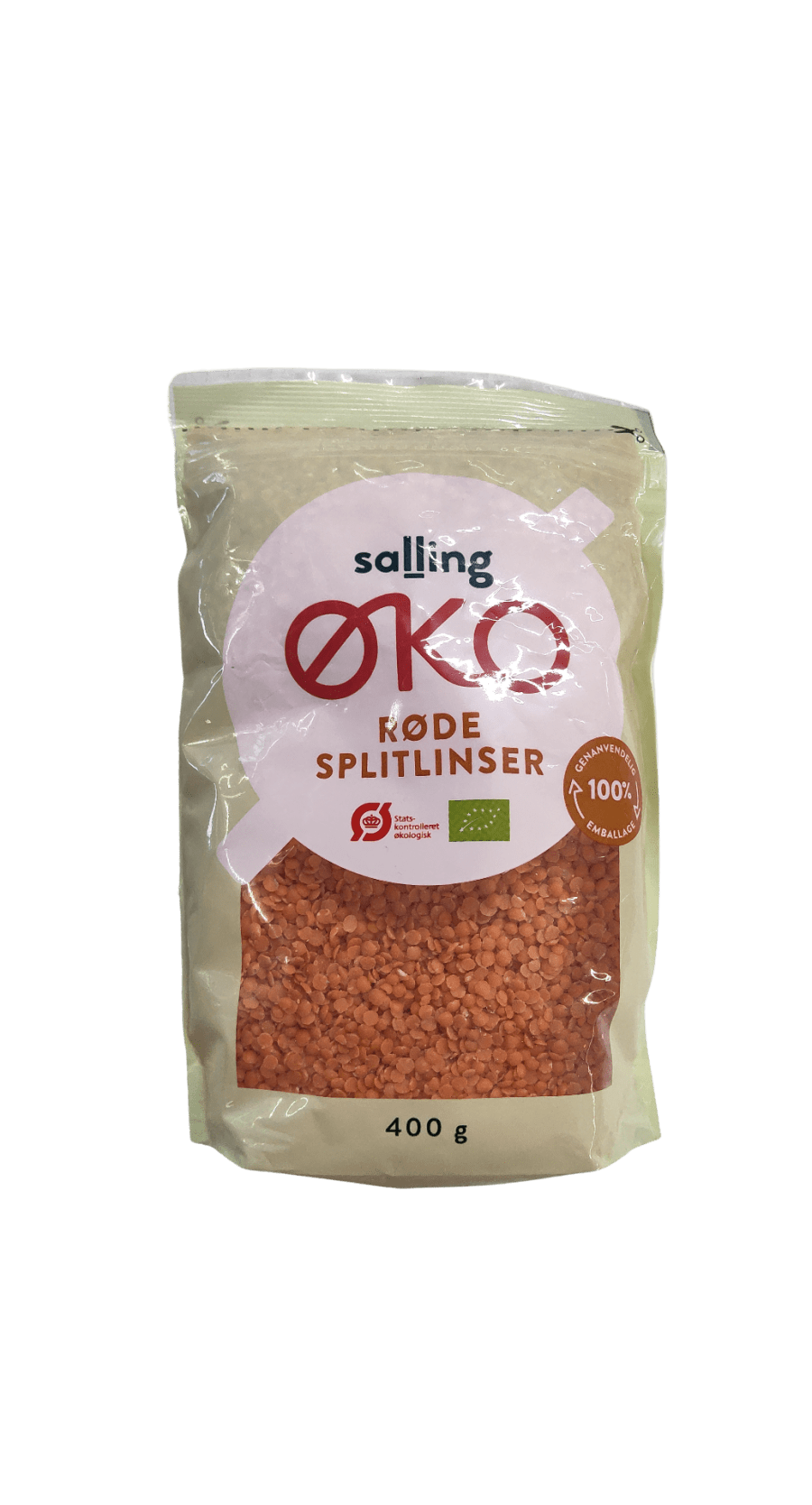 Salling lífrænar rauðar klofnar linsur 400 g