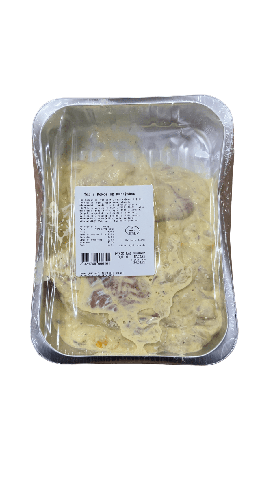 Fiskbúðin Okkar Ýsa í kókos- og karrýsósu 610 g