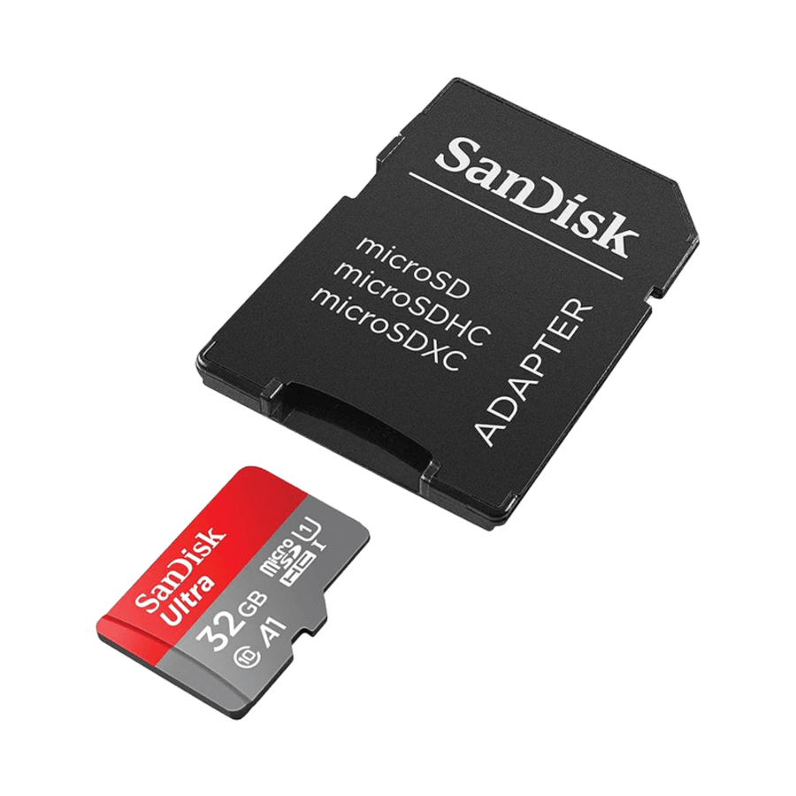 SanDisk Ultra microSDXC 32GB minniskort með millistykki