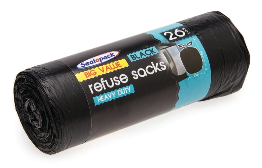 Seal-A-Pack Svartir ruslapokar 26 stk