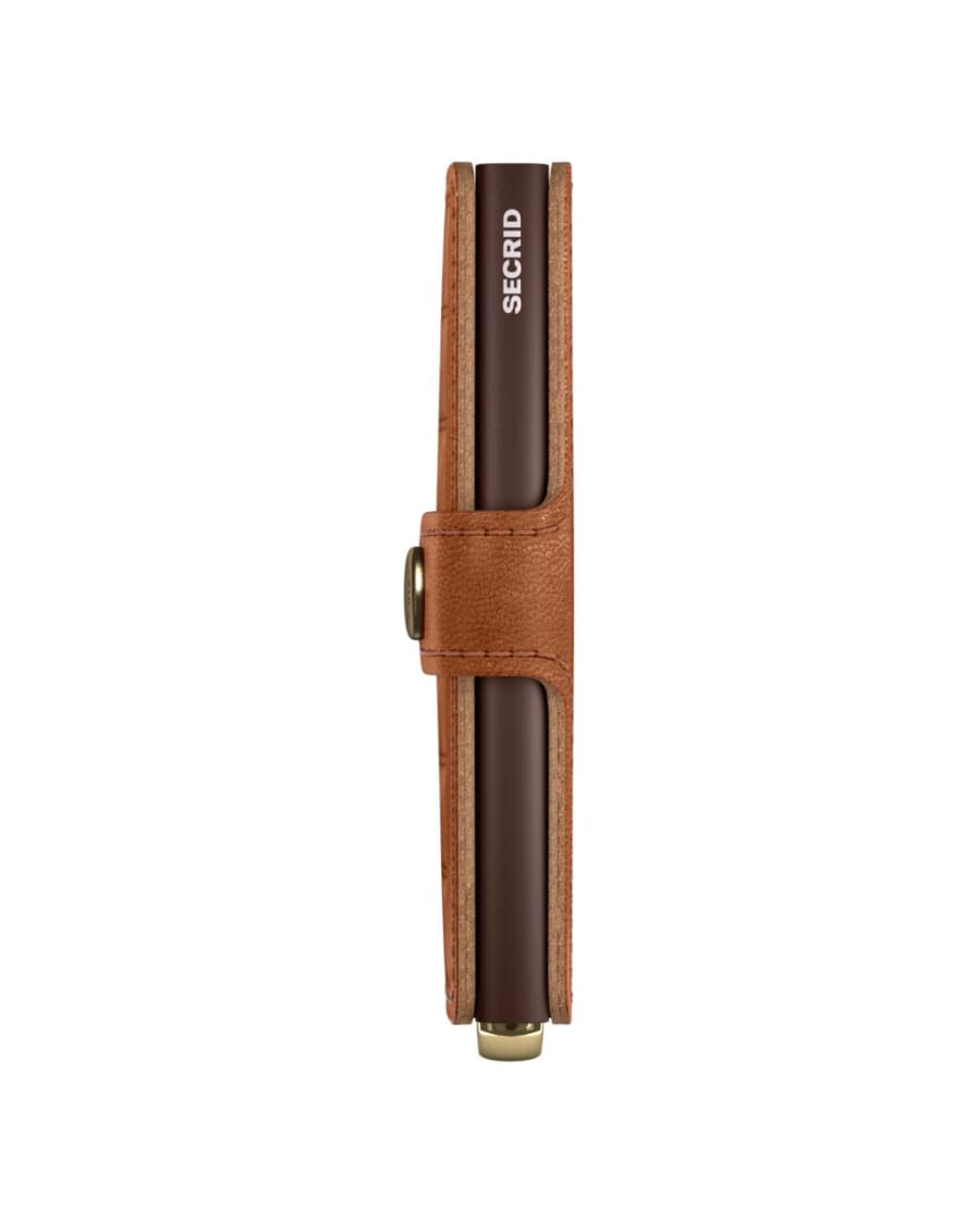 Secrid Miniwallet - Emboss Lines - Cognac Brown