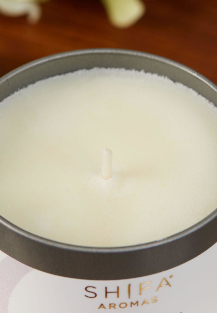 SHIFA Aromas Pilgrim Lúxus nudd ilmkerti