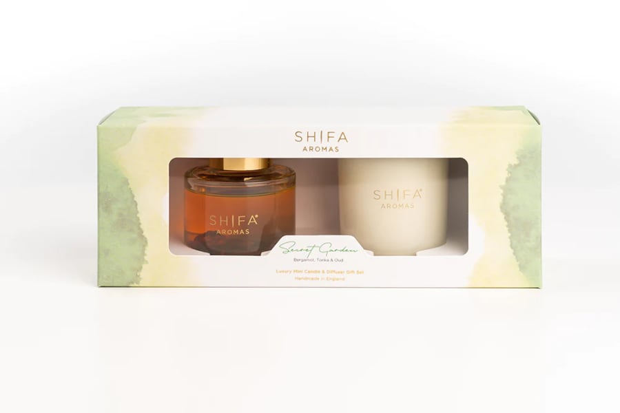 Shifa Aromas Secret Garden - Lúxus Ilmkerti & Ilmstangir gjafa sett