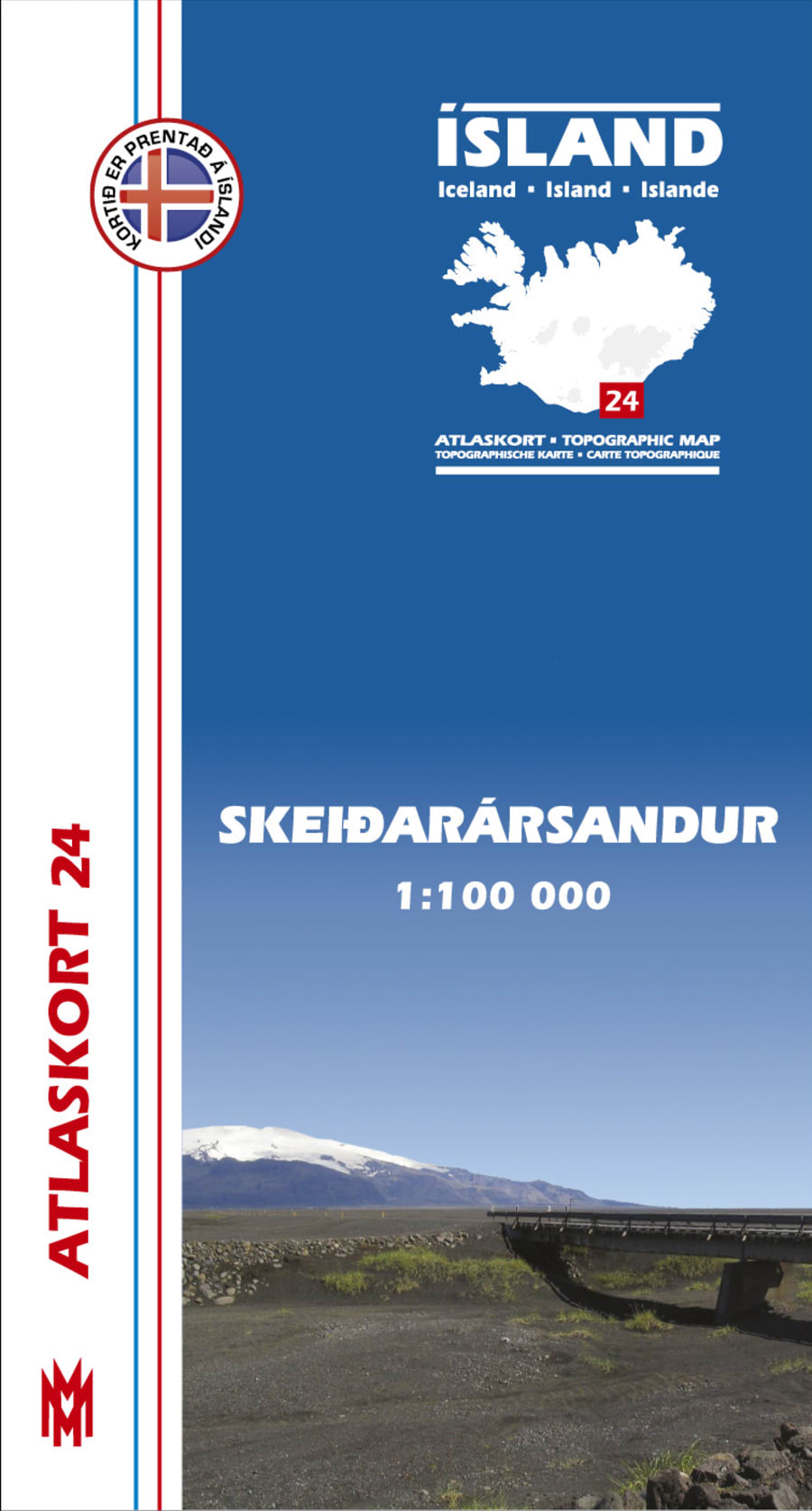 Skeiðarársandur 1:100 000 - Atlaskort 24