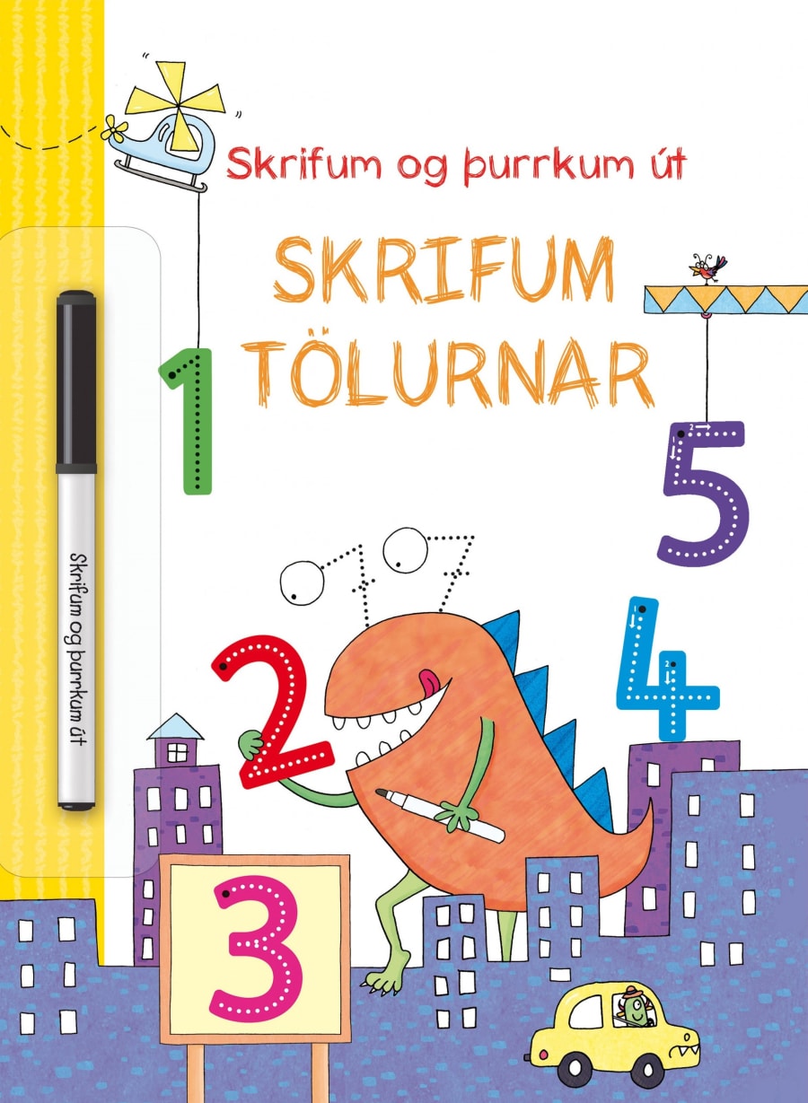 Skrifum og þurrkum út - Skrifum tölurnar
