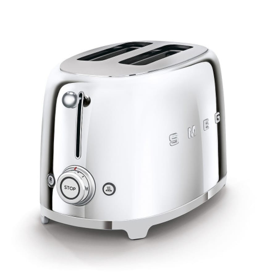 Smeg brauðrist fyrir 2 sneiðar retro style - stál.
