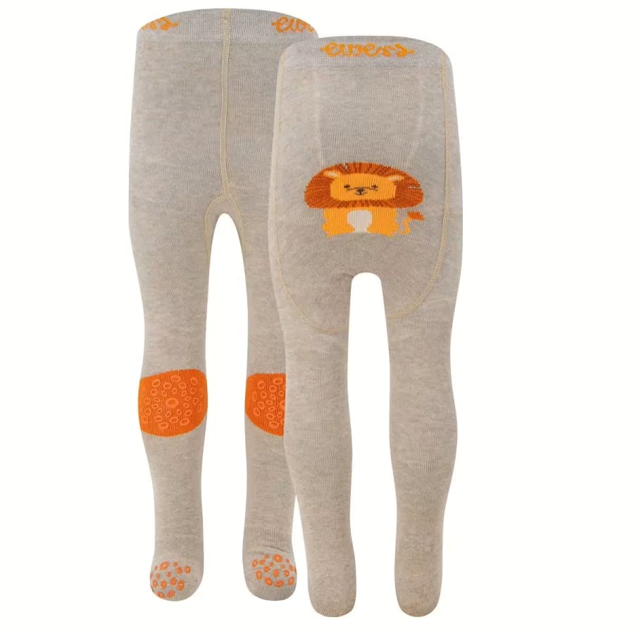 Sokkabuxur með skriðdoppum beige ljón