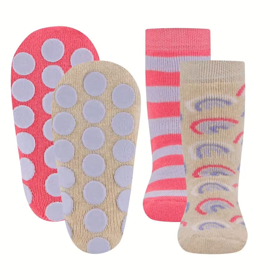 Sokkar stamir Pink Beige 2 pör