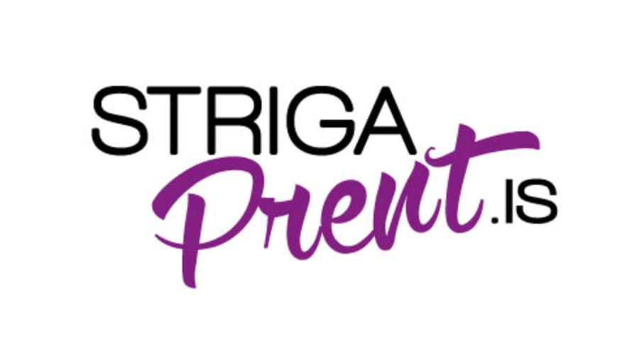 Strigaprentun á blindramma frá Strigaprent.is - Fermingartilboð