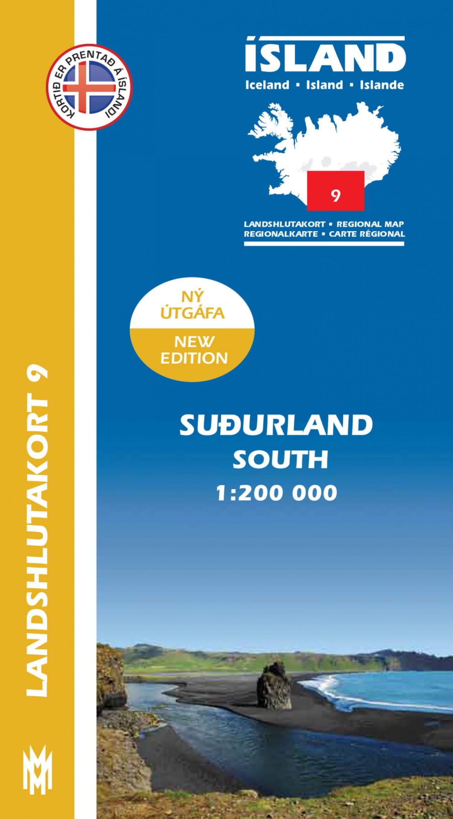 Suðurland 1:200 000: Landshlutakort 9
