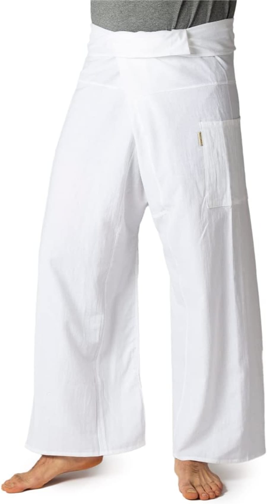 Thai Fisherman Pants Classic Hvítar - กางเกงชาวประมงไทย