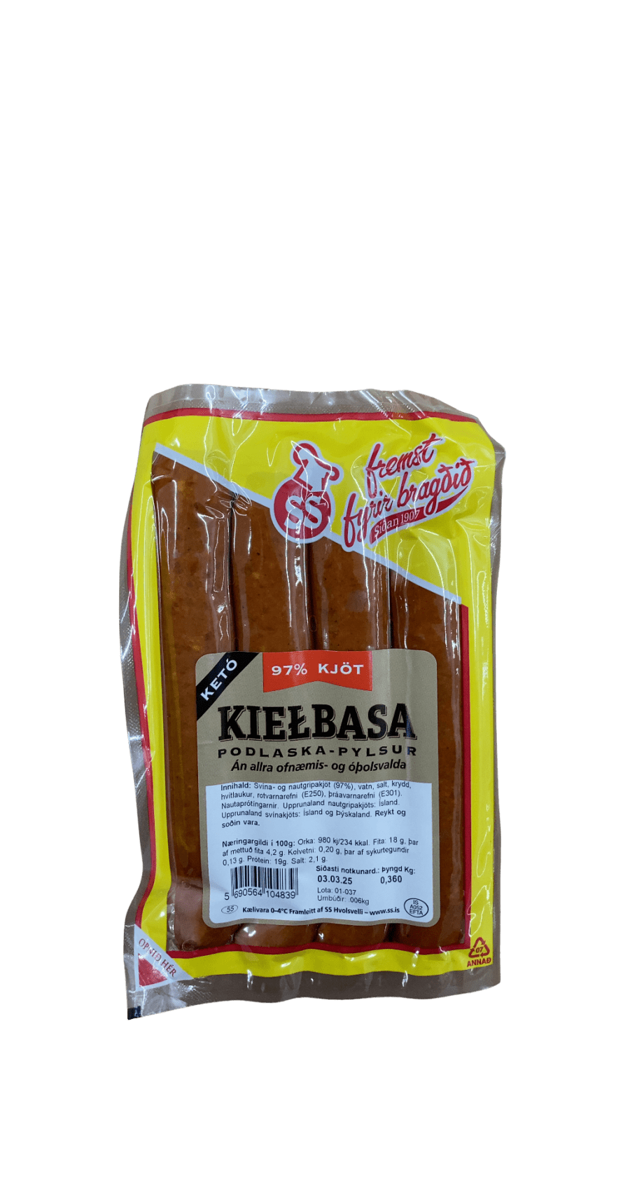 SS Ketó Kiełbasa Podlaska-pylsur 360 g