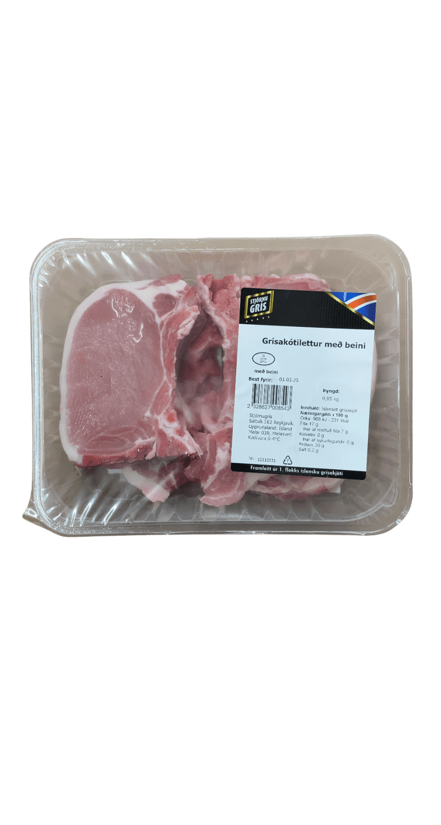 Stjörnugrís Grísakótilettur með beini 850 g