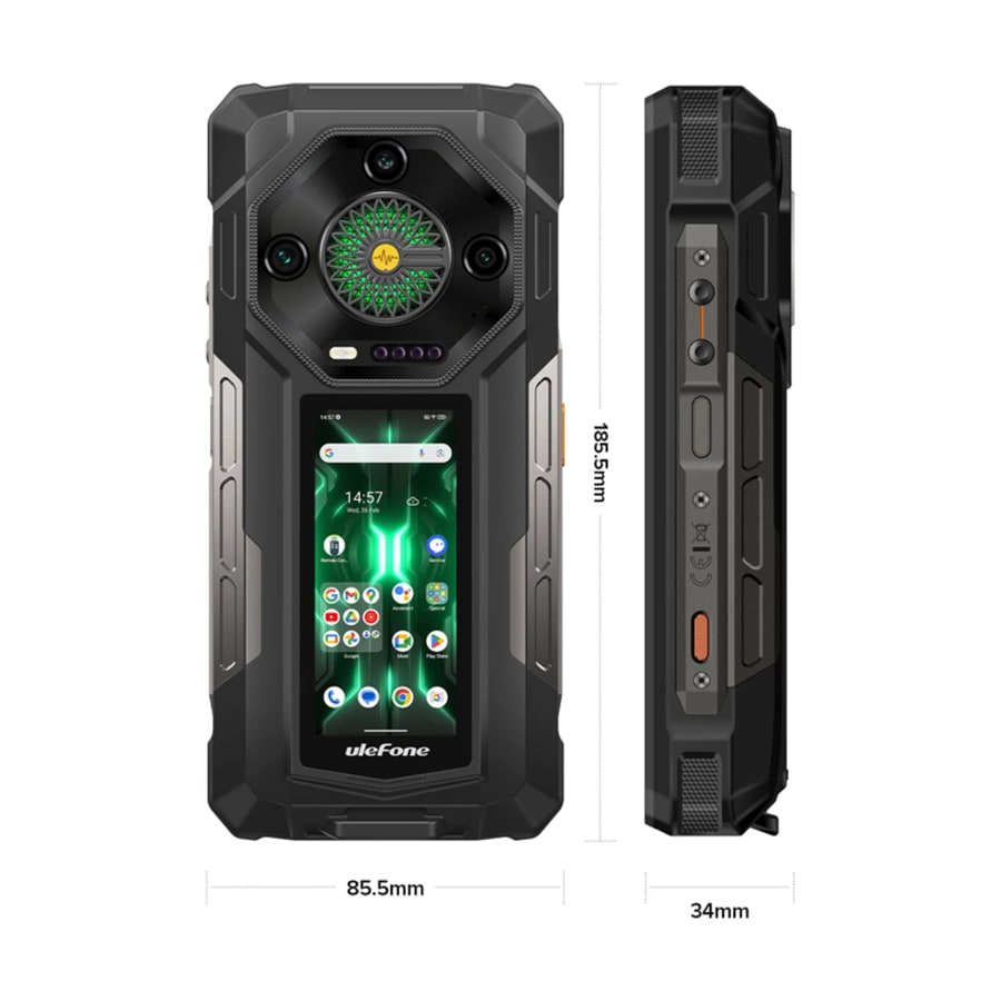 Ulefone Armor 33 Pro 16+512GB vinnusími m. aukaskjá
