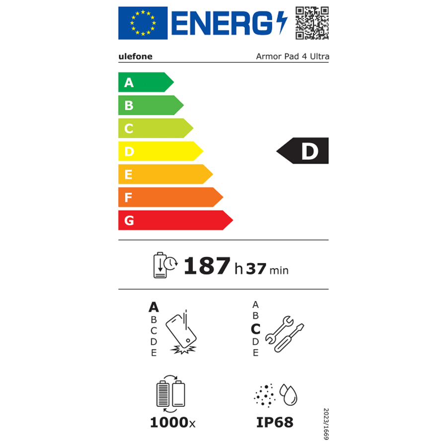 Ulefone Armor Pad 4 Ultra 256G 5G vinnuspjaldtölva með hitamyndavél
