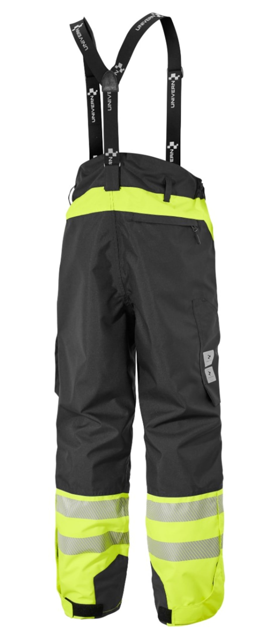 Univern Heilsársbuxur HiViz svartar/gular