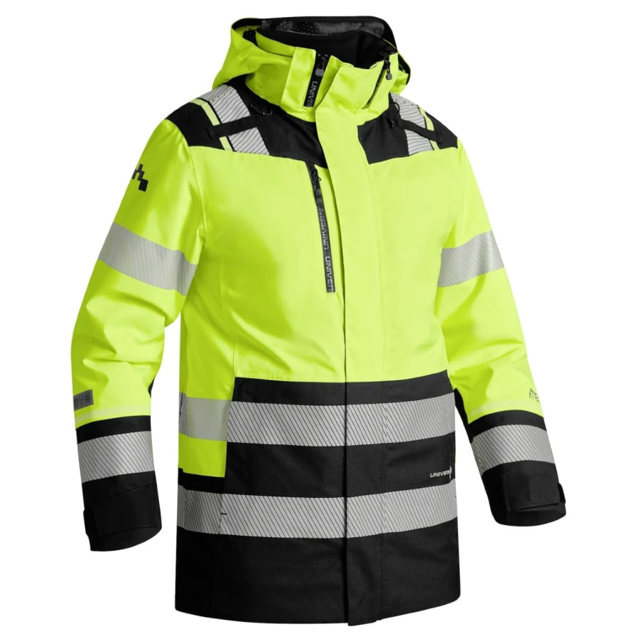 Univern Protec 2in1  heilsársparka, HiViz gul