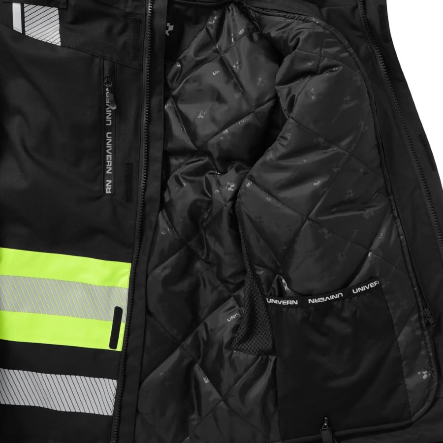 Univern Protec 2in1 Heilsársúlpa, svört/HV gul