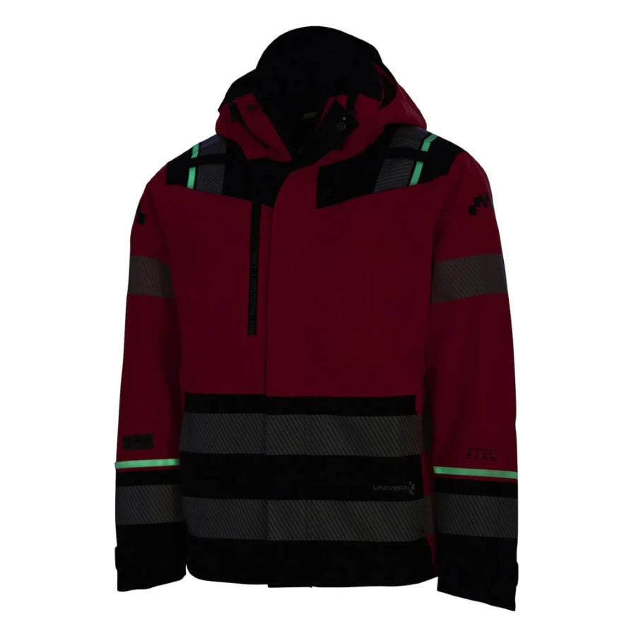 Univern Protec 2in1 heilsársúlpa HiViz rauð