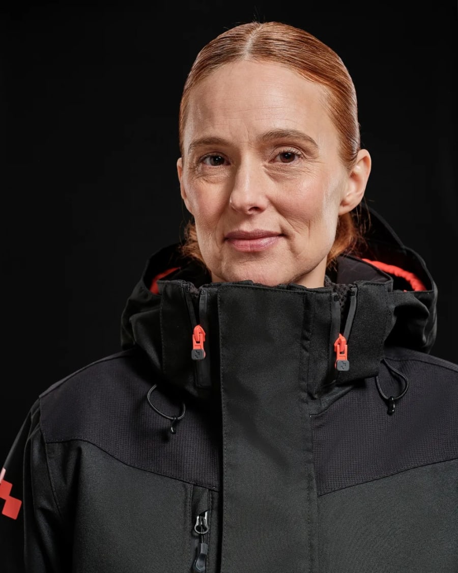 Univern ProTec dömu úlpa, svört/rauð 2025