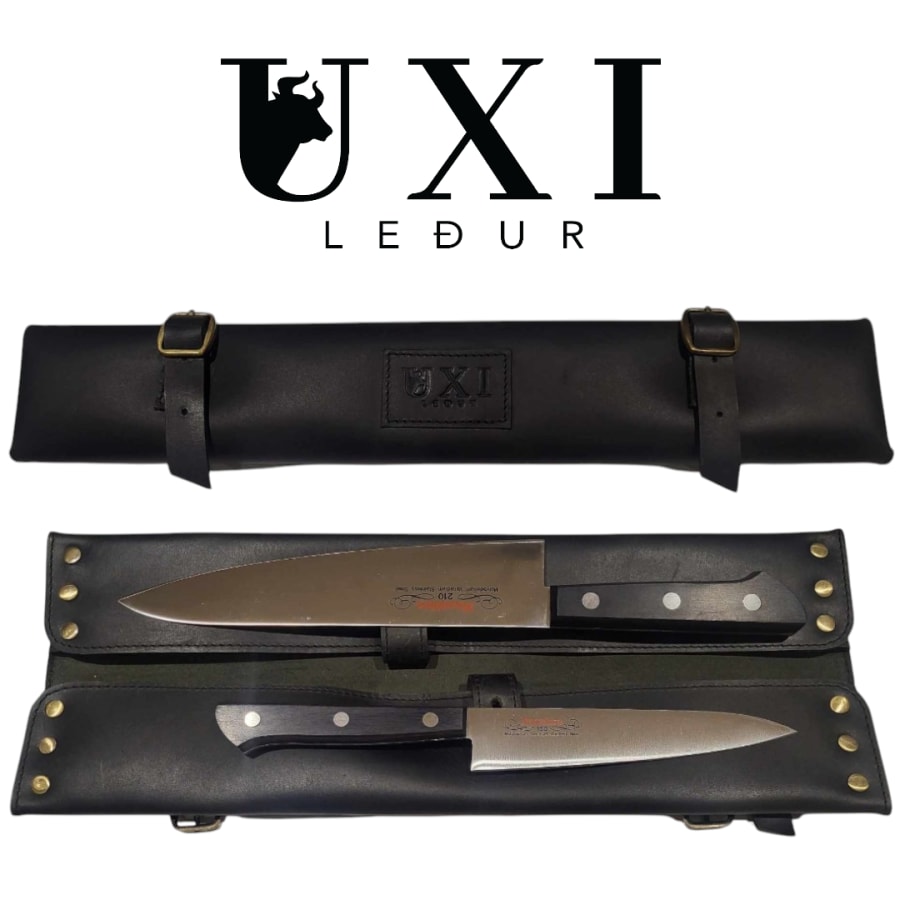 UXI Leður hnífaveski svart