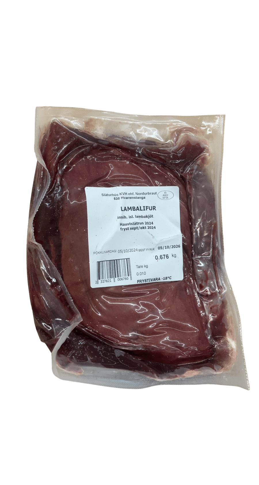 Sláturhús KVH Lambalifur 676 g