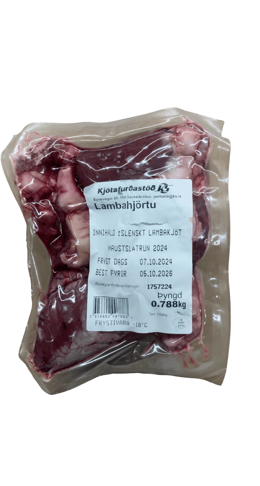 Kjötafurðastöð Lambahjörtu 788 g