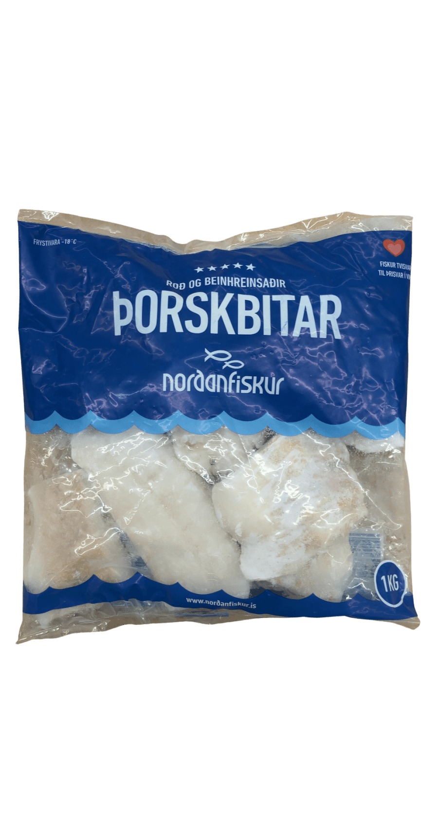 Norðanfiskur Roð- og Beinhreinsaðir Þorskbitar 1 kg