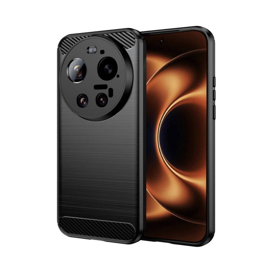 Xiaomi 17 Ultra - Svart carbon Sílíkon hulstur