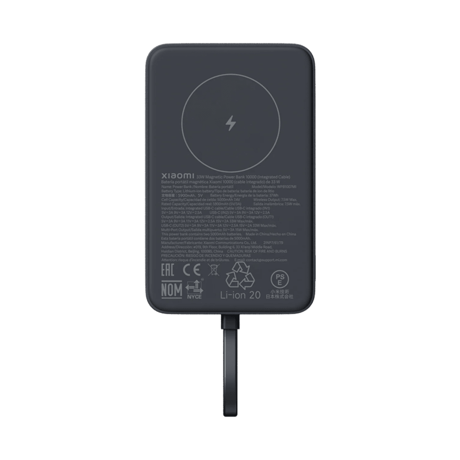 Xiaomi 33W Magnetic Power Bank 10.000mAh hleðslubanki með snúru