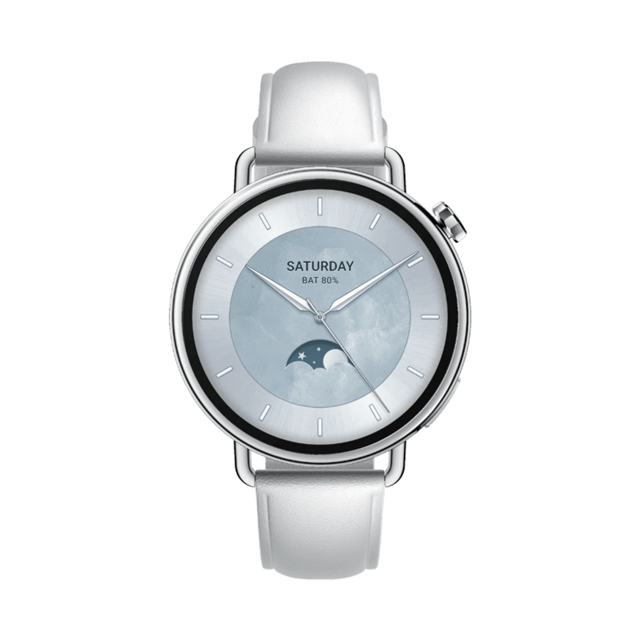 Xiaomi Watch S4 41mm snjall- og heilsuúr - Hvítt leður