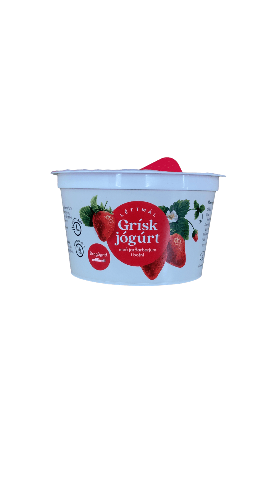 Léttmál Grísk jógúrt með jarðarberjum í botni 180 g