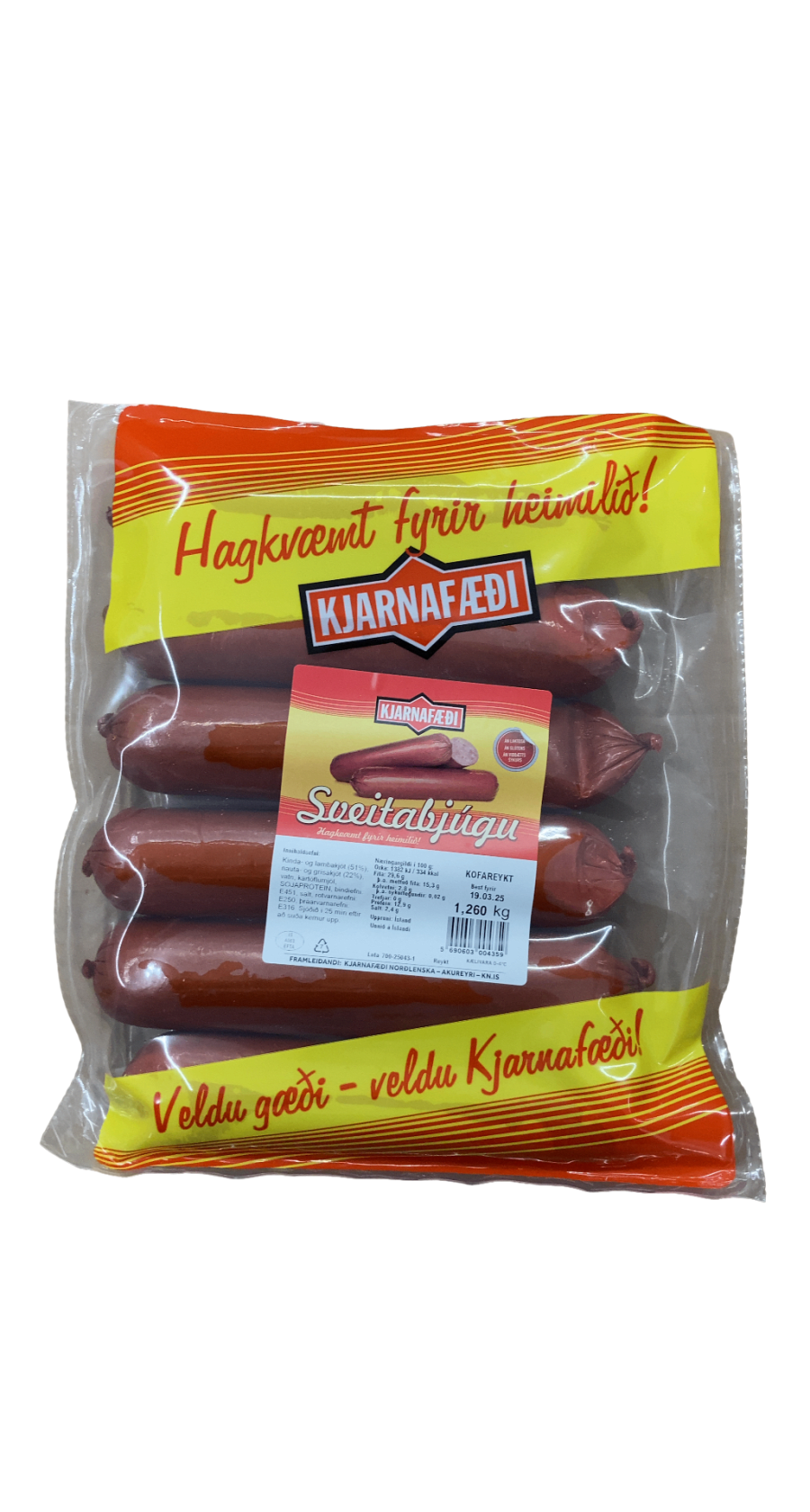 Kjarnafæði Sveitabjúgu Kofareykt 1260 g