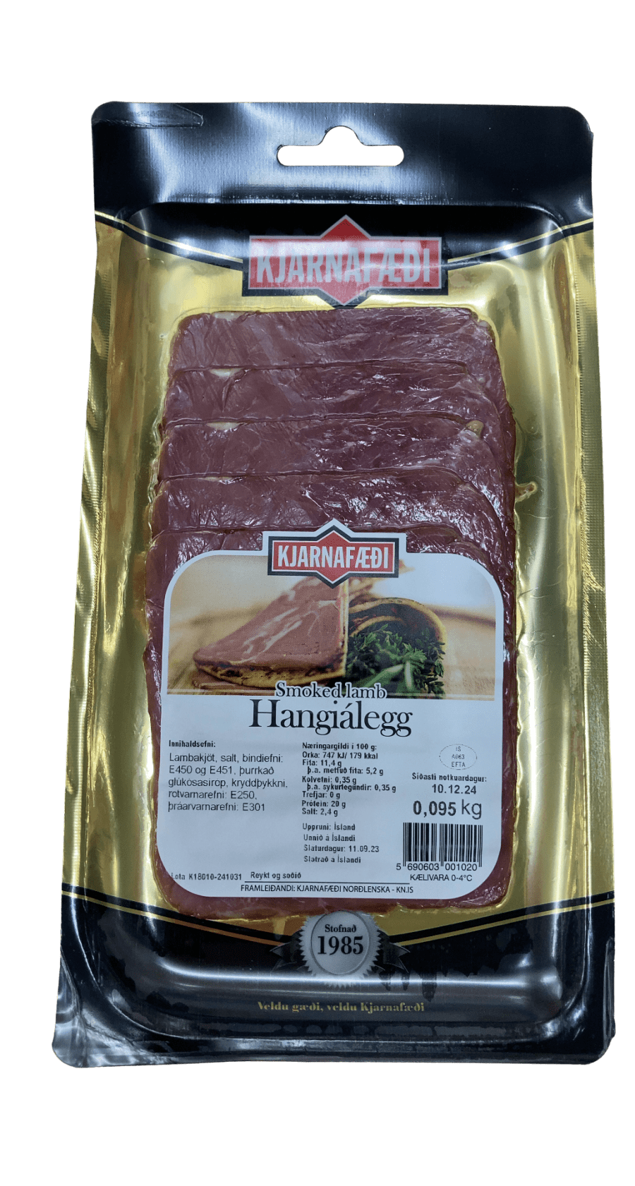 Kjarnafæði Hangiálegg Reykt og soðið 95 g