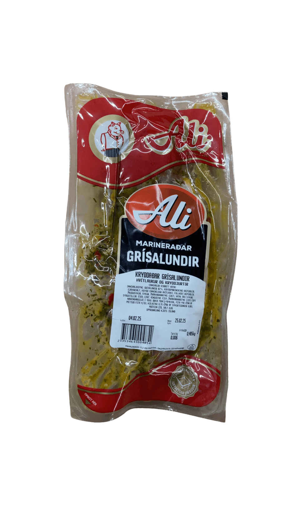 Ali Marineraðar grísalundir hvítlaukur og kryddjurtir 485 g