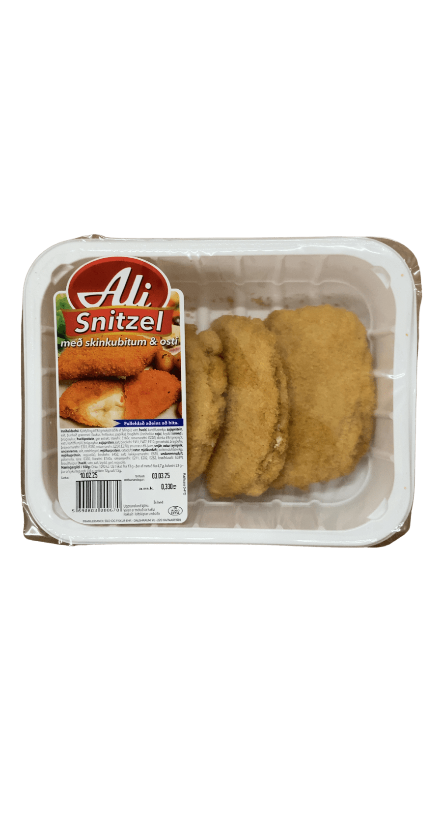 Ali Snitzel með skinkubitum og osti 330 g