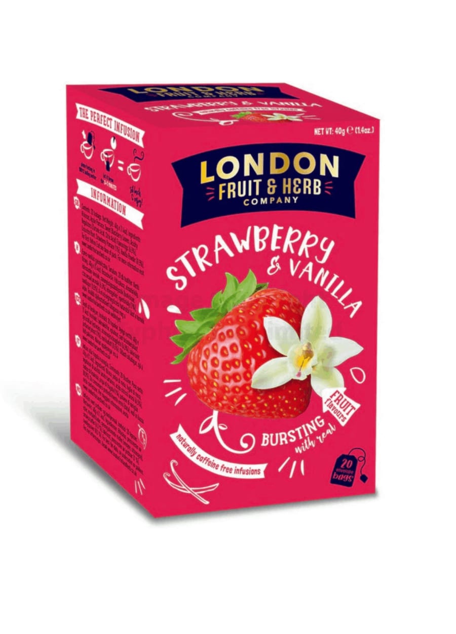 London fruit and herb strawberry & vanilla 20 stk