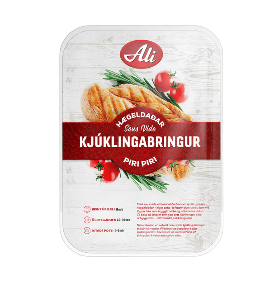 Ali eldaðar bringur piri piri ca. 450 gr