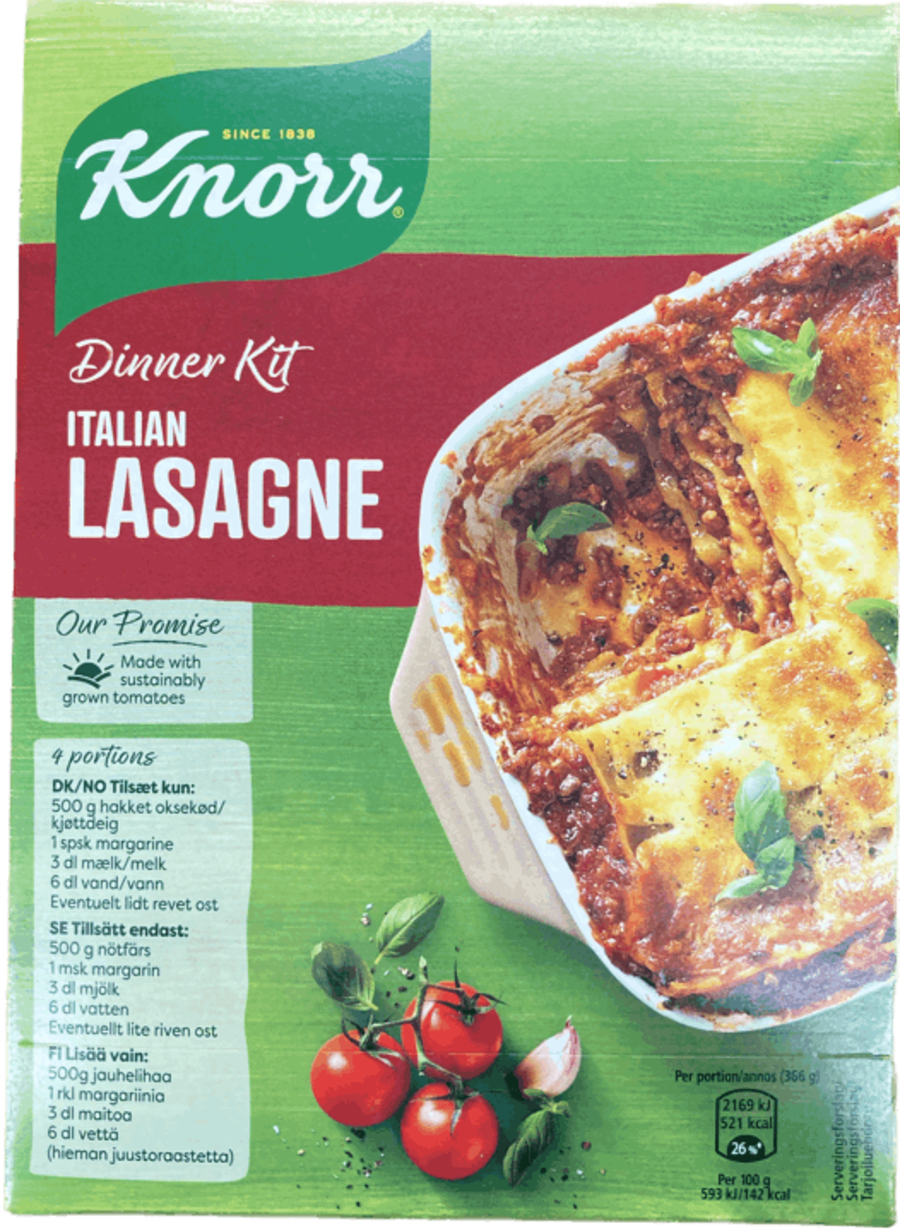 Knorr lasagne 262 gr