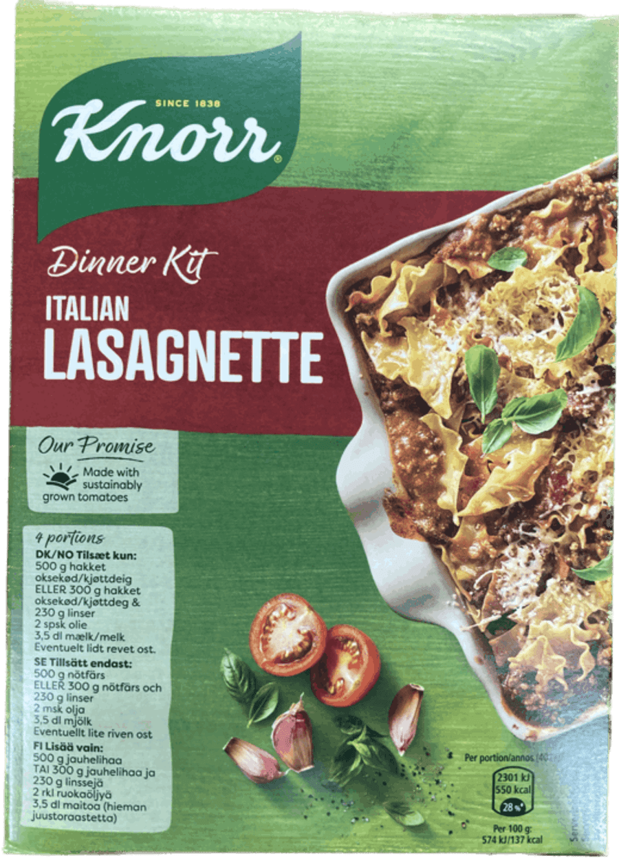 Knorr lasagnette 270 gr