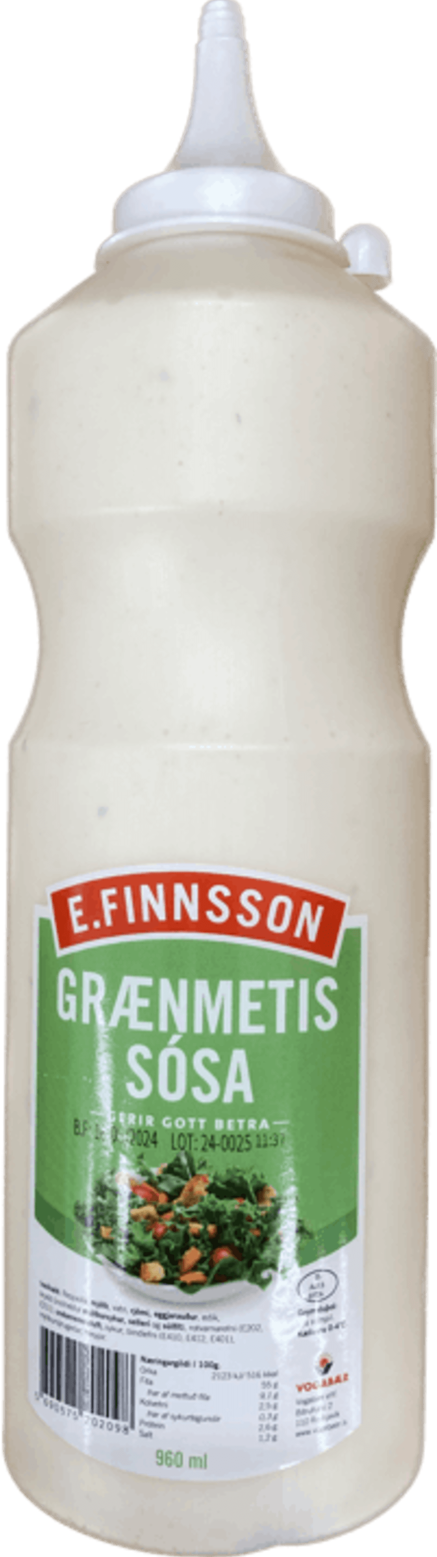 E.finnsson sósa grænmeti 960 ml